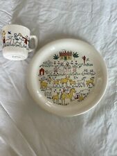 Vintage Norwegian Stavanger Flint Children's Ceramic Cup and Plate picture