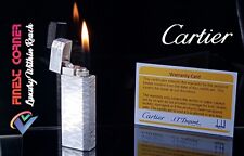 Cartier Lighter Rare Silver Must De Overhauled Serviced Warranty Ex Condition X4 picture