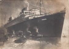 NORDDEUTSCHER LLOYD BREMEN SHIP D. EUROPA NDL FLAG CANCEL POSTCARD 1931  picture