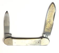Fight’n Rooster The Captains Rooster Mother Of Pearl Handle Pocket Knife 1424-QT picture