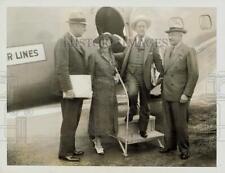 1935 Press Photo Columnist Arthur Brisbane and Friends at San Francisco Airport picture