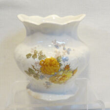 RARE Antique Homer Laughlin White Brush Jar / Small Vase WYOMING line Wildflower picture