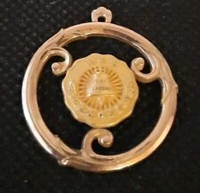  Bell System Telephone Service medallion necklace pendant 1/10 10K gold Vintage picture