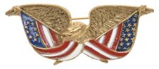 Patriotic Pin with Eagle and American Flags picture