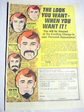 1969 Color Ad Man International Hollywood, Ca. Sideburns, Mustache, Van Dyke picture