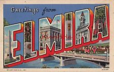 Postcard Large Letters Greetings from Elmira NY picture
