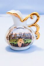 Vintage Limoges Porcelain Miniature Pitcher Chateau de Fontainebleau Napoleon picture