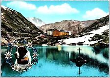 Aosta Valley - The Grand St. Bernard The Lake And Hospice Italy Postcard picture
