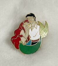Disney Parks, Vintage The Little Mermaid Ariel and Prince Eric Metal Trading Pin picture