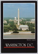 Washington DC~Washington Monument~Lincoln Memorial~Capitol~Continental Postcard picture