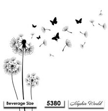 (5380) TWO Individ. Paper BEVERAGE / COCKTAIL Decoupage Napkins  DANDELION SEEDS picture