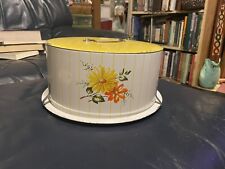 Vintage DECOWARE Cake Pie Carrier Floral 11.5
