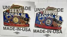 IBEW Lapel Pin Local 56 Erie, PA. 125 years gold & silver set -  picture