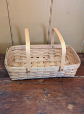Longaberger 1993 Large Basket with Dual Swing Handles 18 x 11 x 5 picture