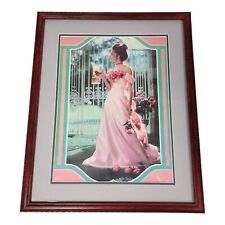 Victorian Framed Lithograph Print Budweiser Girl Advertising Beer  Man Cave  picture