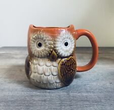 New Holiday Ceramic Owl Mug Cup in Brown Home Decor picture