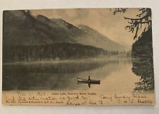 Cedar Lake Seattle Water Supply , Man Rowing Canoe Vintage Postcard picture