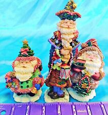 Set of 3 - Possible Dreams Crinkle Claus Santa Forest Ark List Figurines 94-97 picture