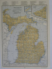 MI MN 1934 MICHIGAN RAILROAD Map  ACADIA & BETSEY RIVER RR ~or~ MINNESOTA picture
