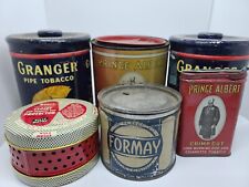 Antique Lot Advertising Tins - Granger & Price Albert Tobacco, Formay Shortening picture