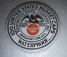 Vintage Remington Arms Co. US Musket Caps Tin Eagle Bridgeport Tin picture