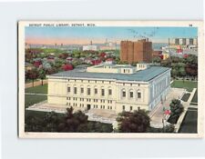 Postcard Detroit Public Library Michigan USA North America picture