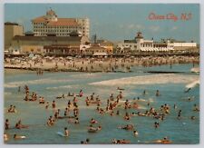 Panoramic View Beach Skyline Ocean City New Jersey NJ 1980s Postcard picture