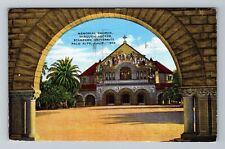 Palo Alto CA-California, Memorial Church Through Arcade, c1953, Vintage Postcard picture
