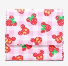 LOUNGEFLY Disney MINNIE MOUSE Strawberry Flap Wallet Purse NWT  picture