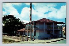 Monterey CA-California, Old Custom House, Antique Vintage Souvenir Postcard picture