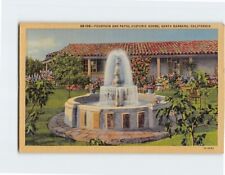 Postcard Fountain And Patio, Historic Adobe, Santa Barbara, California picture
