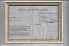 1964-69 FCC Citizens Radio Station Class D License Framed CB Ohio VG Vintage picture