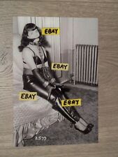 4X6 Vintage Artistic Bondage Photo Bettie Page Tied Up In Chains & Gagged On Bed picture