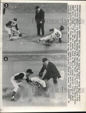 1962 Press Photo LA Dodgers Maury Wills Steals Second Base Against Pirates picture