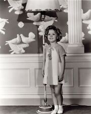 Shirley Temple smiles posing by floor lamp Our Little Girl movie 8x10 photo picture