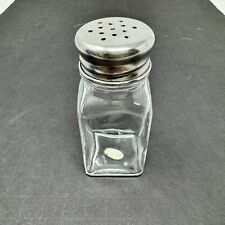 1 Vintage Clear Square Glass Salt Shaker picture