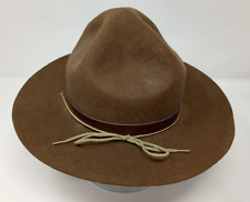 Vintage Boy Scouts Canada hat campaign stetson felt with leather buckled strap picture