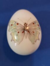 Vintage Limoges Butterfly Porcelain Egg Trinket Box picture