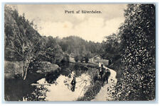 c1910 River Small Pathway Parti af Saterdalen Sweden Unposted Antique Postcard picture