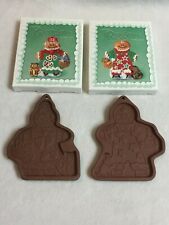 Longaberger Pottery Cookie Molds - 'Roger and Ginger' - In Original Packaging picture