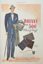 1946 Botany 500 men's suits Vintage Ad fabric is the soul of the clothing picture