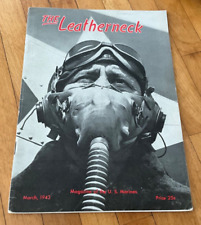 VTG WWII THE LEATHERNECK APRIL 1943 US MARINES MAGAZINE MILITARY picture