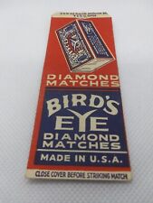 Vintage Birds Eye Diamond Matches Made In U.S.A. Matchbook picture