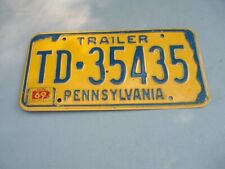 Pennsylvania Trailer License Plate 1969 Vintage picture