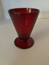 VTG One Anchor Hocking Royal Ruby Red Stemmed Glass 3.5” Tall 2.5 Oz picture