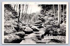 K2/ Logan Ohio RPPC Postcard c1940s Hocking Hills Sphinx Old Mans Cave 214 picture