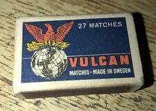 Vulcan Matchbox Made In Sweden Trans/match Inc. Kenner LA 50s-70s picture