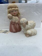 Vintage Avon Heavenly Blessings Nativity Shepard Boy 1987 Robes Lamb W/Sheep picture