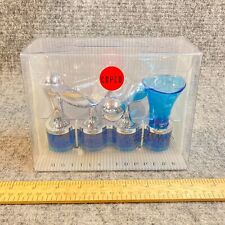 Karim Rashid Copco Bottle Toppers In Blue Set Of 4 Barware New Old Stock picture