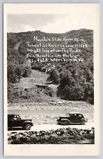 1949 Flash Flood Causes Mountain Slide Petersburg WV Old Cars RPPC Postcard picture